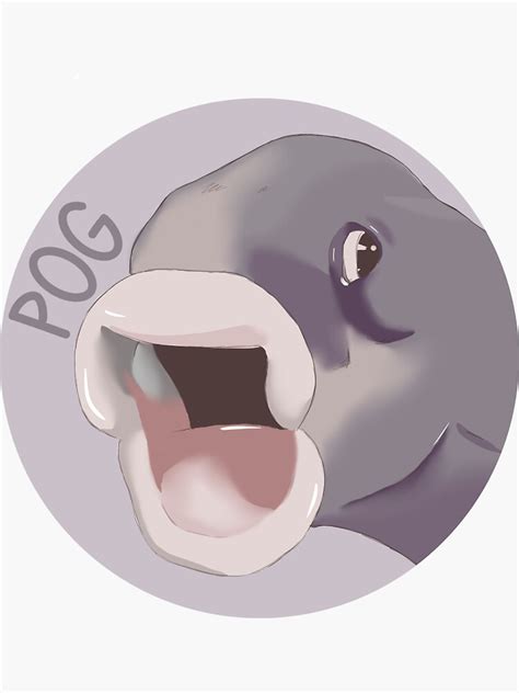 "Pog Fish is Pogging Sticker" Sticker for Sale by L-monade | Redbubble