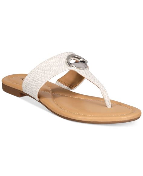 Lyst - Alfani Women's Holliss T-strap Thong Sandals in White