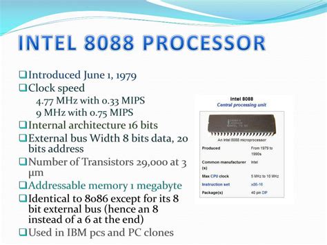 PPT - INTEL 8088 PROCESSOR PowerPoint Presentation, free download - ID ...