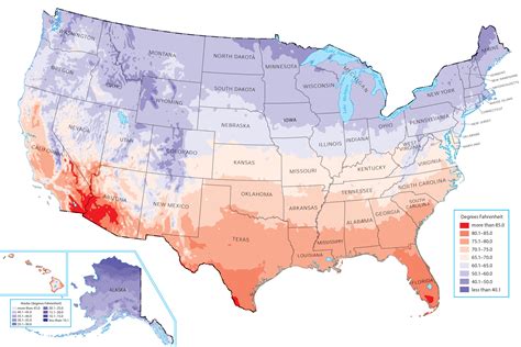 Us Map With Temperatures - Reyna Charmian