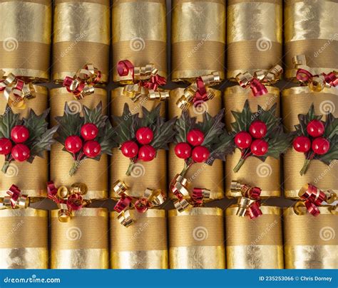 Luxury Christmas Crackers stock photo. Image of crackers - 235253066