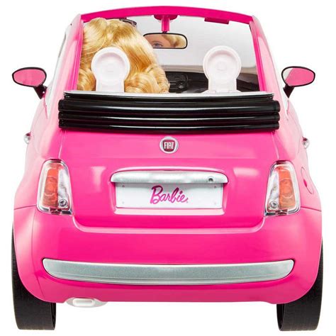 Barbie Doll And Fiat 500 Car Multicolor buy and offers on Kidinn