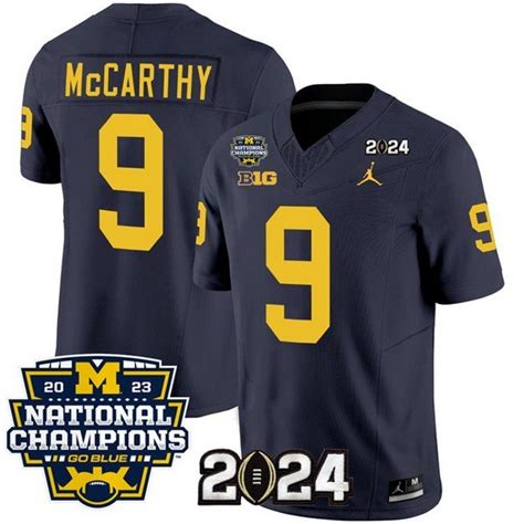 Michigan Wolverines J.J. McCarthy 2023 Vapor F.U.S.E. Limited Jersey With National Champions ...