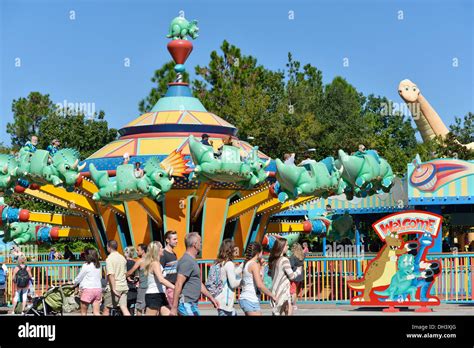 Rides at Dinoland, Animal Kingdom, Disney World Resort, Orlando Stock ...