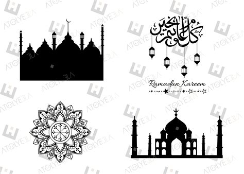 30 Islamic SVG Bundle Cutting Files Template Masjid - Etsy