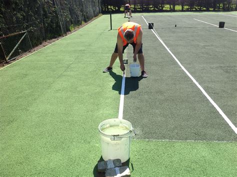 Tennis Line Marking Installation Specialists West Lothian, Bridgend, Sports Safety, Minto ...