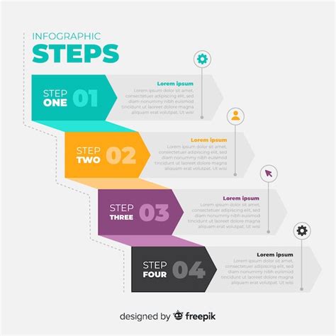 Free Vector | Infographic steps concept in flat style