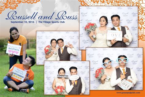 Russell and Russ' Wedding - Pose And Print Photobooth Philippines