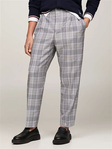 Prince of Wales Check Trousers | Grey | Tommy Hilfiger