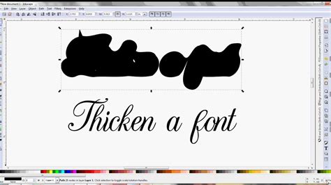 Inkscape - Typing Script Fonts - BONUS - Thicken fonts | Hand lettering tutorial, Free ...