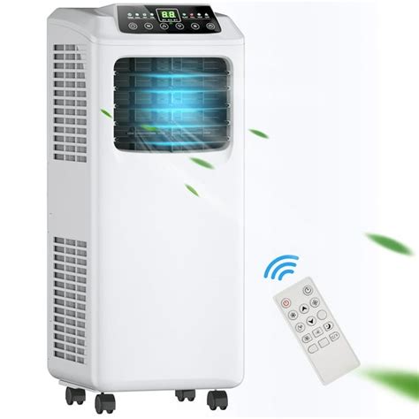 Costway 8,000 BTU Portable Air Conditioner & Dehumidifier Function Remote w/ Window Kit ...