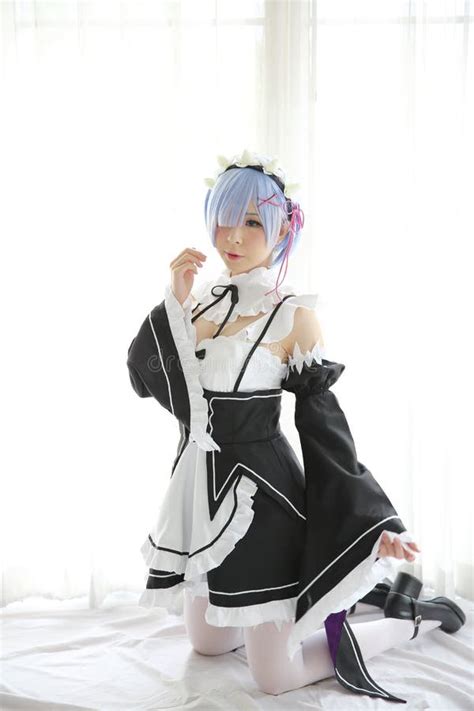 Japan Anime Cosplay Girl in White Tone Stock Photo - Image of lady, girl: 136972838