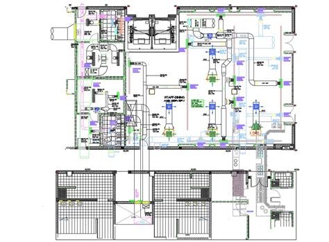 Hospital Building HVAC Duct Design Layout Plan - Cadbull