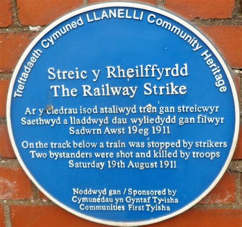 1911 Railway Strike fatalities plaque,... © Jaggery :: Geograph Britain ...