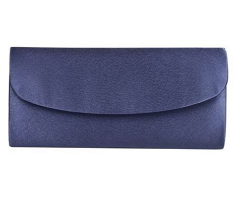 Navy Blue Satin Evening Bag