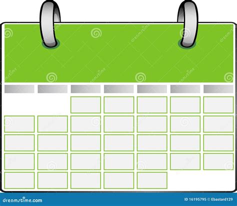 Green Calendar stock vector. Illustration of year, days - 16195795