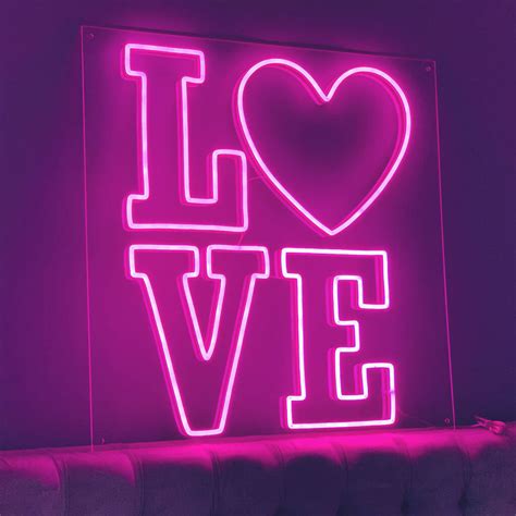 'Love' Handmade Neon LED Sign By Marvellous Neon | notonthehighstreet.com