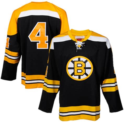 Mitchell & Ness Bobby Orr Boston Bruins Black Throwback Authentic Vintage Jersey