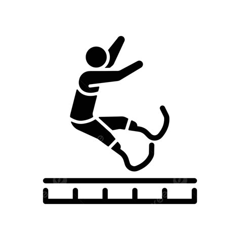 Long Jump Black Glyph Icon Athlete Logo Sport Vector, Athlete, Logo, Sport PNG and Vector with ...