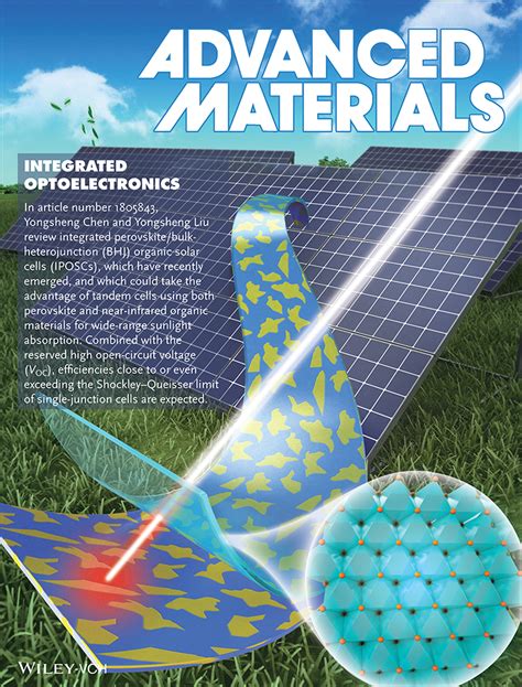 Integrated Optoelectronics: Integrated Perovskite/Bulk‐Heterojunction Organic Solar Cells (Adv ...