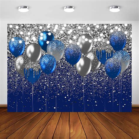 Buy Avezano Royal Blue Glitter Backdrop for Birthday Wedding Prom ...