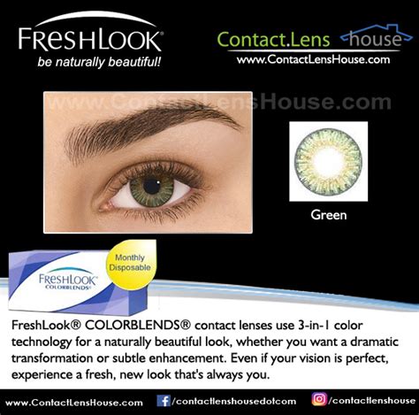 FreshLook ColorBlends Green contact lenses