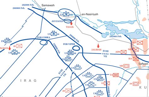 Gulf War 1991 Land Operations Battle Map – Battle Archives