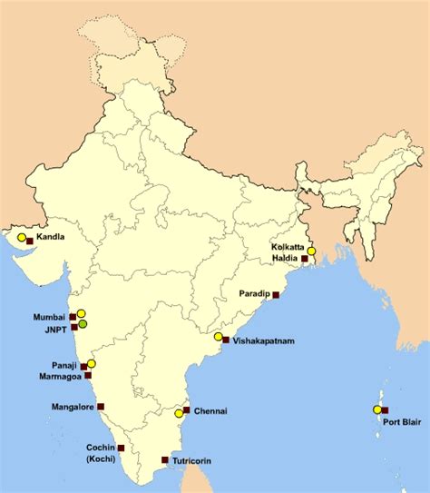 Coastal States of India & Major Indian Sea Ports [Updated]