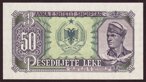 Albania 50 Lek banknote 1957|World Banknotes & Coins Pictures | Old ...