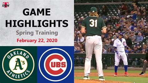 Oakland Athletics vs. Chicago Cubs Highlights - February 22, 2020 ...