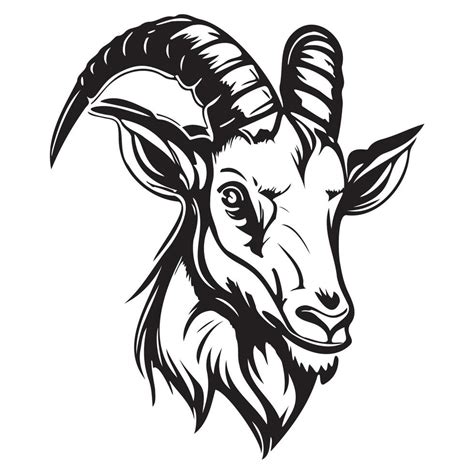 head of goat vector illustration, goat logo 22665739 Vector Art at Vecteezy