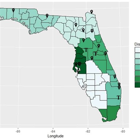 Florida Department of Transportation District Map (United States) with ...