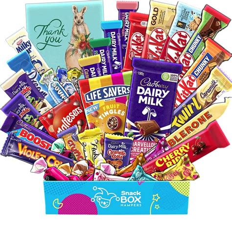 Thank You Chockablock Chocolate Box Gift Hamper – Large - Snack Box Hampers