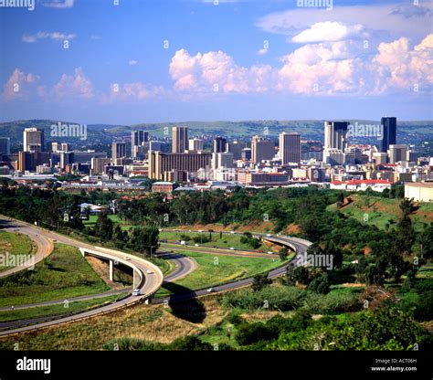 Pretoria city skyline viewed from the South Pretoria Gauteng South ...