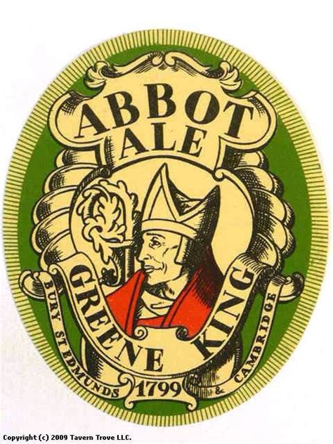 Labels Abbot Ale Greene King & Sons Westgate Brewery Ltd. Bury St Edmunds Suffolk England ...