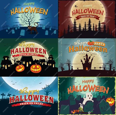 Premium Vector | Vintage halloween poster design.