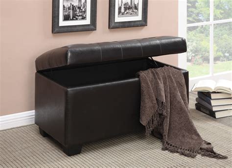 500948 Dark Brown Storage Ottoman from Coaster (500948) | Coleman Furniture