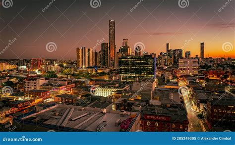 Brisbane, Australia - City Skyline at Sunset Editorial Image - Image of ...