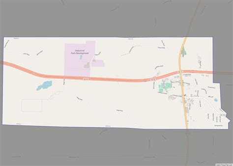 Map of Walnut town, Mississippi - Thong Thai Real