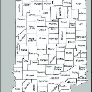 -Indiana map with Lake, Porter and LaPorte Counties, Northern Indiana... | Download Scientific ...