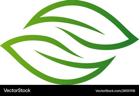 Green leaf logo design template modern Royalty Free Vector