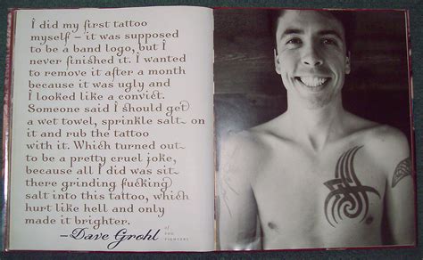 Dave Grohl on his first Tattoo by ChloeRockChick14 on DeviantArt