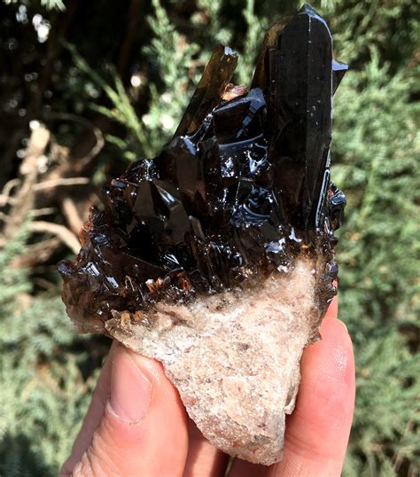 Top Large Raw Black Crystal Cluster/black Quartz | Etsy