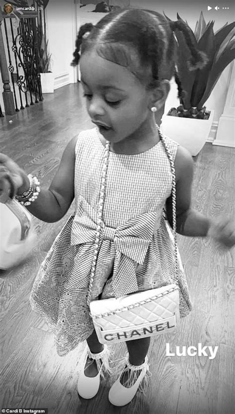 Cardi B Outfits Daughter Kulture With A Gorgeous $5,000 Chanel Purse ...