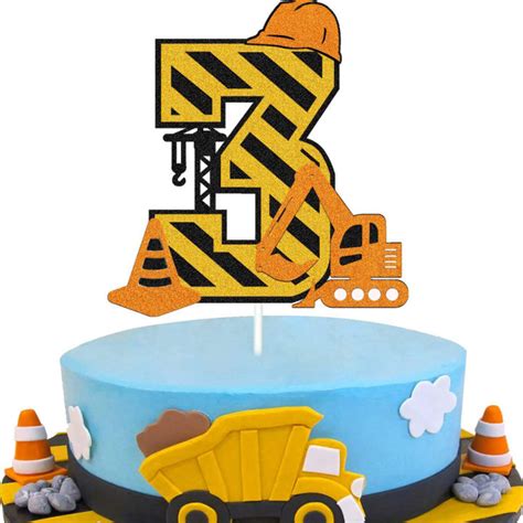 Construction Party Number Cake Topper for Kids Birthday Party Decorations | Lazada PH