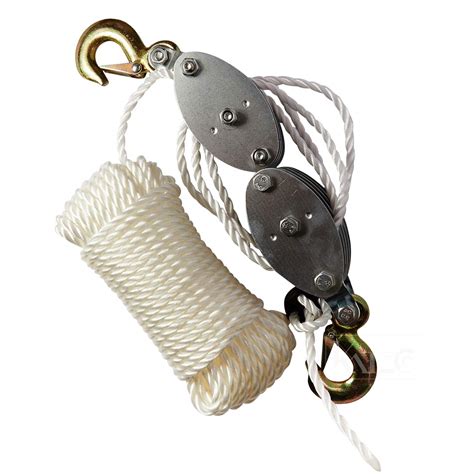 Buy Katzco Poly Rope Pulley Block and Tackle Hoist with Safety Snap ...