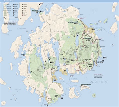 Acadia National Park Map | Acadia national park map, Acadia national ...