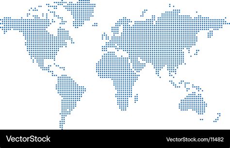 Dots world map Royalty Free Vector Image - VectorStock