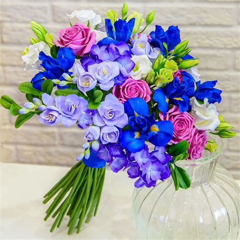 Iris Wedding Bouquet - Artificial Flowers Handmade With Love | Oriflowers