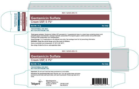 Gentamicin Cream - FDA prescribing information, side effects and uses